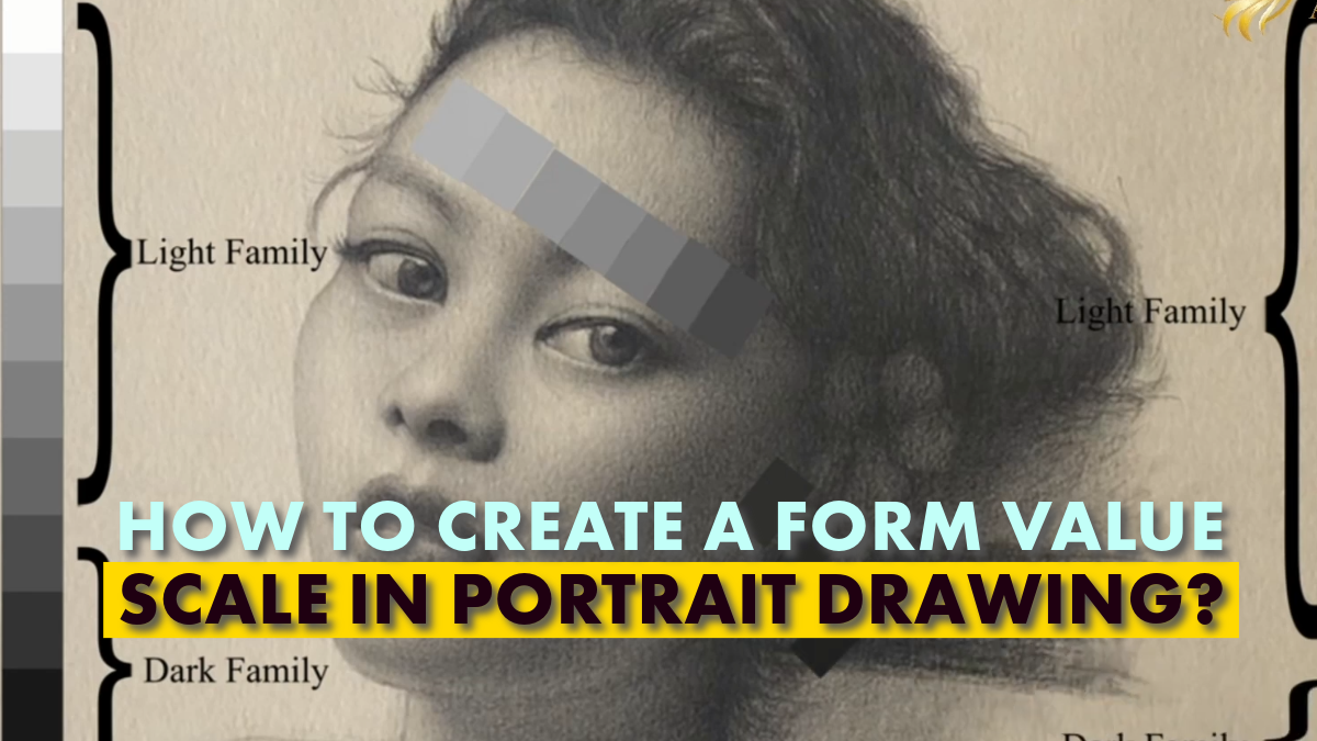 How to create a form value scale in portrait drawing?